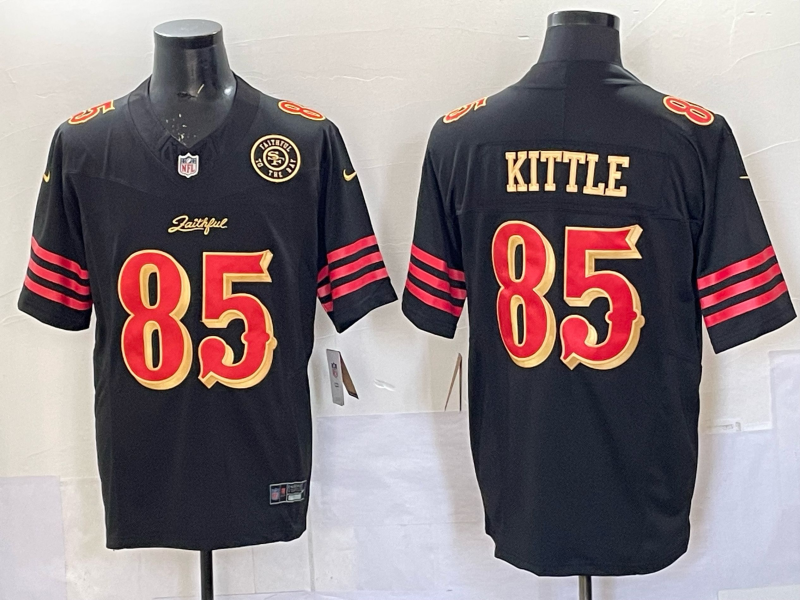 Men San Francisco 49ers #85 Kittle black Limited Nike NFL 2025 Jersey 03->san francisco 49ers->NFL Jersey